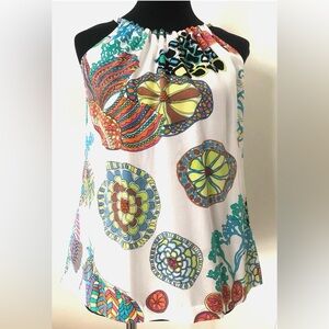 EUC - Trina Turk for Banana Republic - Ocean Botanical Halter Top, Size: 6